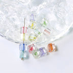 Acrylic Square Acrylic Beads 8mm Pastel Filled Core Glossy 60pcs 4
