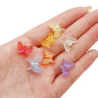 Transparent Butterfly Acrylic Beads 15x13mm Multicolor 40pcs 2