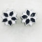 Dual Color Flower Acrylic Beads 12mm Enamel Finish 50pcs 6