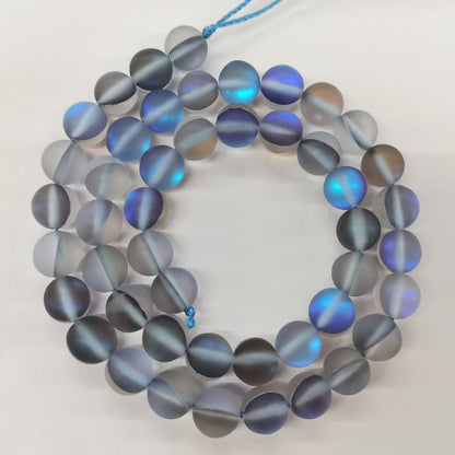 Matte Colorful Iridescent Mermaid Glass Beads 6mm 62pcs 21