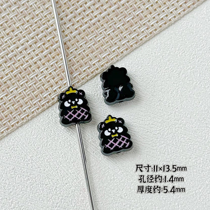 Kitten and Teddy Bear Metal Beads 14mm Hand Painted Alloy 10pcs 24