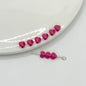 Heart Metal Beads 5mm Baking Painted Glossy Alloy 30pcs 9