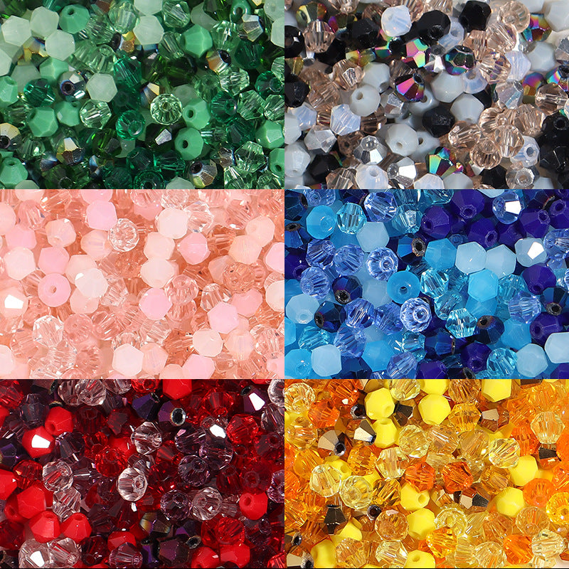 Seed Glass Beads 4mm Colored Transparent Faceted 200pcs 3