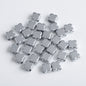 Electroplated Clover Glass Beads 10mm Metallic Colors 30pcs 8