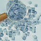 Transparent Sugar Cube Glass Beads 7mm Frosted Pastel 50pcs 14
