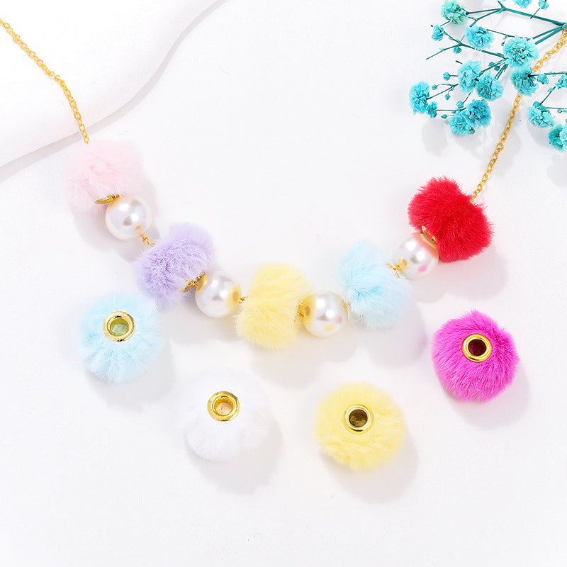 Fabric Fuzzy Abacus Spacer Beads 20mm Large Hole 50pcs 3