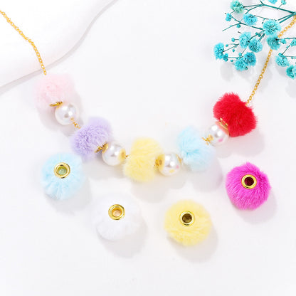 Fabric Fuzzy Abacus Spacer Beads 20mm Large Hole 50pcs 3