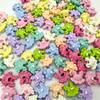 Baking Painted Dress Metal Beads 12mm Colorful Glossy Alloy 10pcs 4