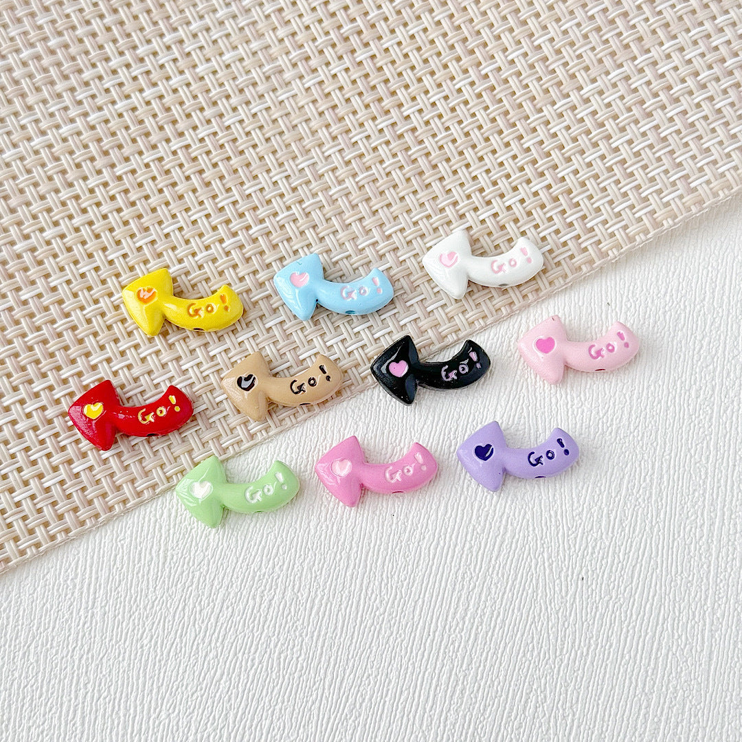 Arrow Metal Beads 29mm and 16mm Multi-Hole Enamel Painted 10pcs 24