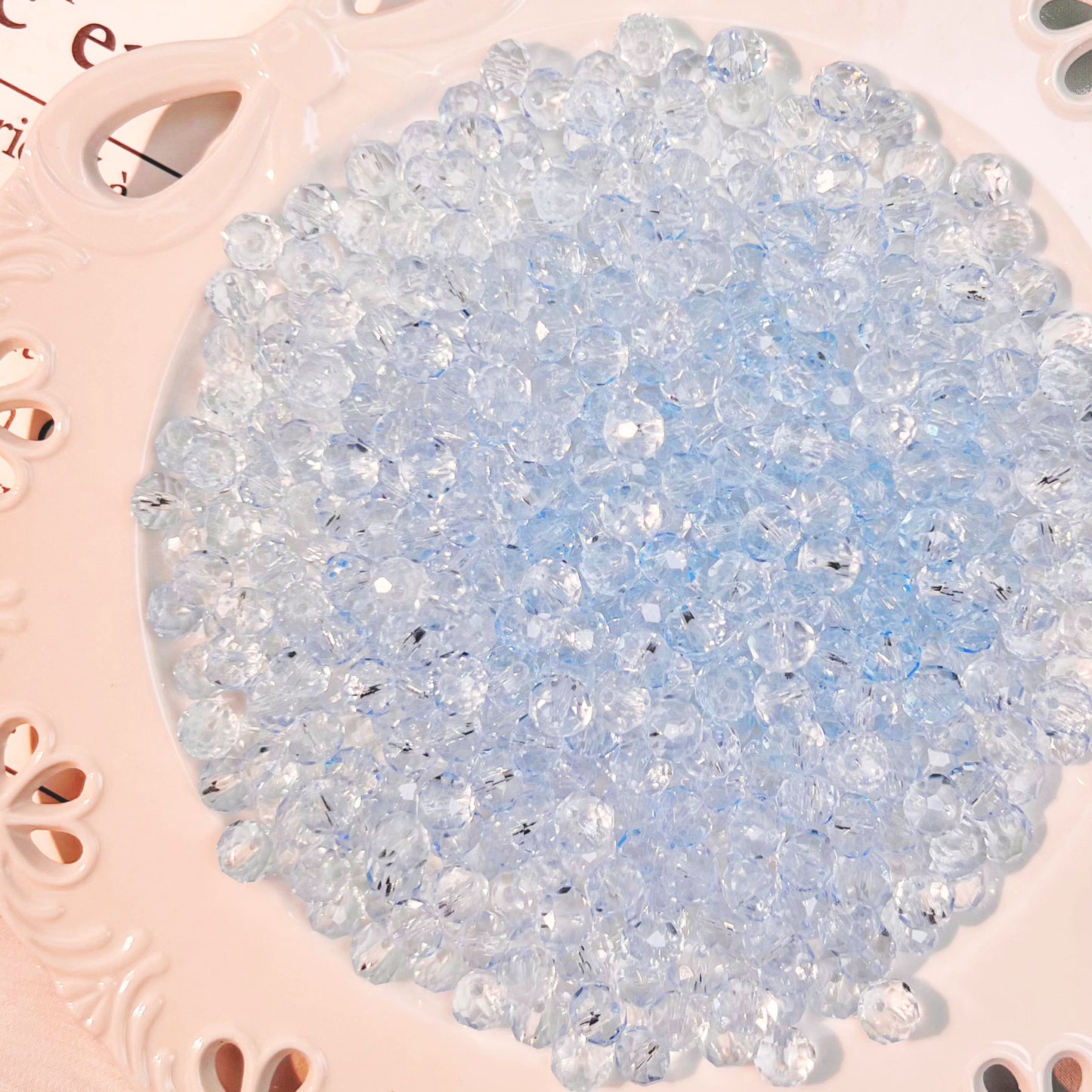 Electroplated Transparent Diamond Glass Beads 6mm 8mm 60pcs 11