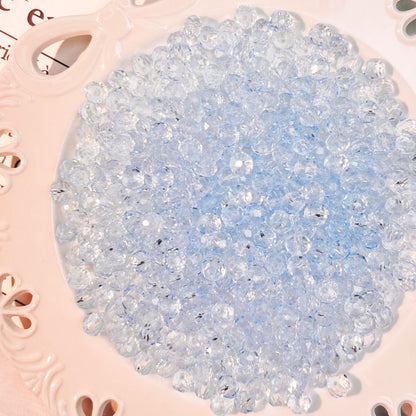 Electroplated Transparent Diamond Glass Beads 6mm 8mm 60pcs 11