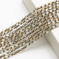 Gilded Oval Seed Glass Beads 4x6mm Plated Gold Frame 96pcs 10