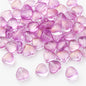 Heart Shape Glass Beads 8mm Frosted Iridescent Pastel 20pcs 13