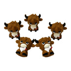 Silicone 3D Focal Beads Highland Cattle Rustic Brown Animal Design 3