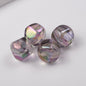 Plating Irregular Acrylic Beads 16mm Transparent Mixed Colors 100pcs 3