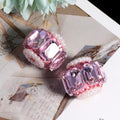 Faceted Crystal Barrel Rhinestone Beads 19mm Polymer Clay Base 5pcs 6