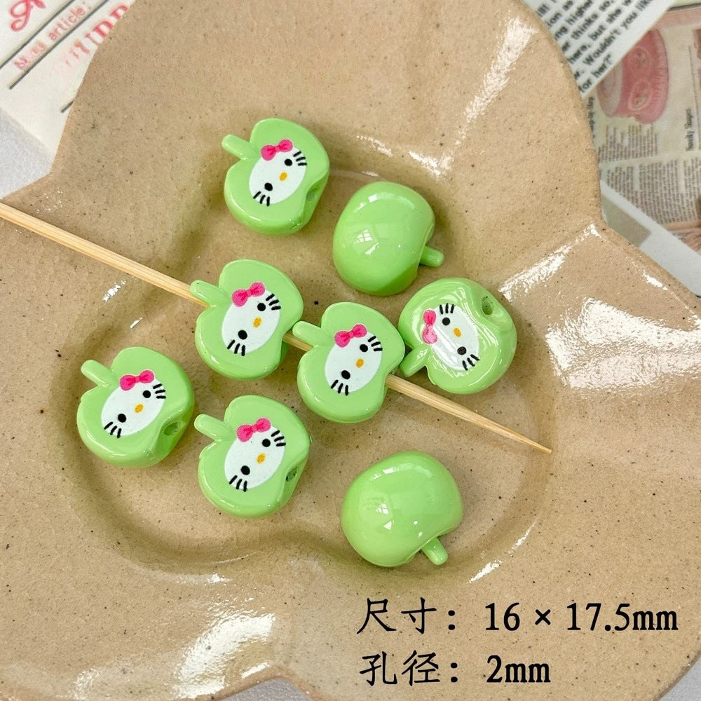 Cartoon Star and Penguin Series Acrylic Beads Printed 10pcs 13