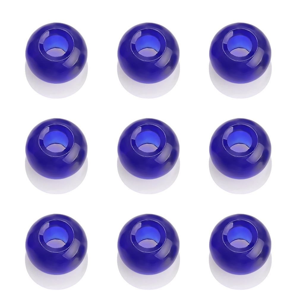 Glass Spacer Beads 14mm Colorful Smooth Large Hole 20pcs 6