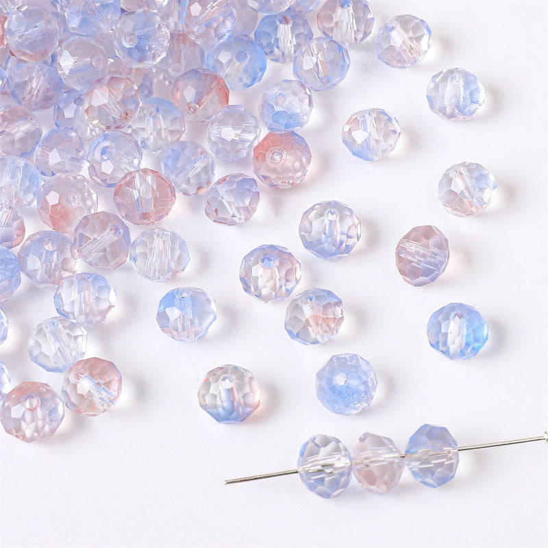 Czech Glass Beads Faceted 7 8mm Gradient Pastel Colors 50pcs 2