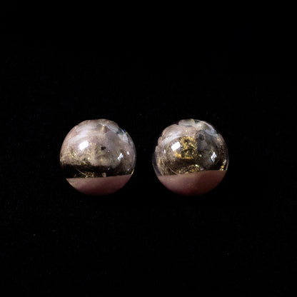 Clear Nine-Tailed Fox Resin Beads 16mm Round Mixed Colors 10pcs 10