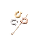 Stainless Steel Horseshoe Metal Beads 8mm Glossy Color Retaining 10pcs 5