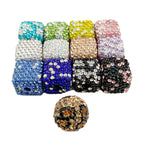 Leopard Print Rhinestone Polymer Clay Beads 14mm Square 15mm Round 10pcs 4