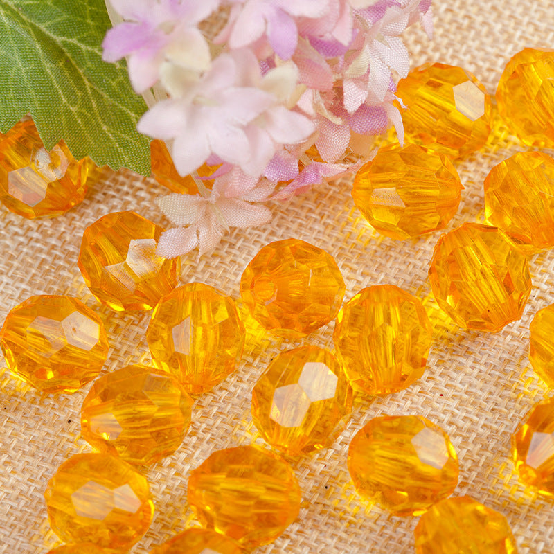 Faceted Clear Bubblegum Beads 20mm Translucent Chunky Acrylic 110pcs 8