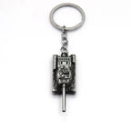 Vintage Alloy Tank Keychain Military Style Antique Finish 4