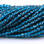 Transparent Disc Seed Glass Beads 2mm Glossy Blue Tones 360pcs 2 Strands 23