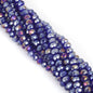 Glass Faceted Spacer Beads 8mm Iridescent Plating 14