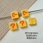 Square Metal Beads 11mm Painted Question Mark Design 20pcs 10