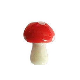 Mushroom Glass Beads 15mm 20mm Glossy Colorful Caps with Spots 100pcs 2