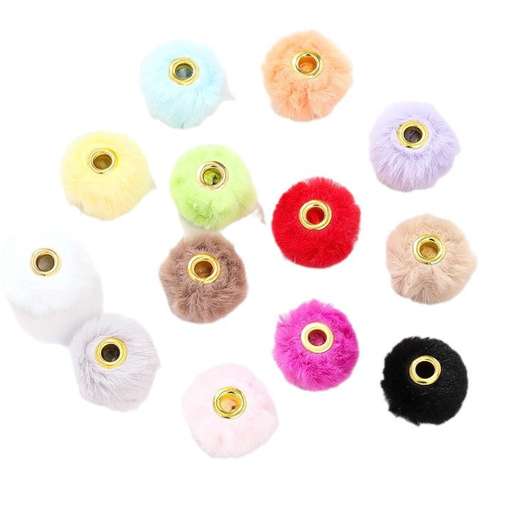 Fabric Fuzzy Abacus Spacer Beads 20mm Large Hole 50pcs 5