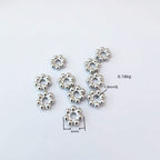 Stainless Steel Snowflake Spacer Beads 3-6mm Gold Tone 100pcs 4