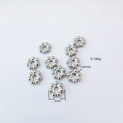Stainless Steel Snowflake Spacer Beads 3-6mm Gold Tone 100pcs 4