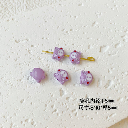 Teddy Bear and Game Controller Metal Beads Painted Alloy 10pcs 15
