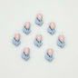 Tulip Metal Beads 14mm Two-Color Baking Painted Alloy 10pcs 13