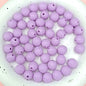 Painted Round Acrylic Beads 12mm Creamy Pumpkin Matte 100pcs 13