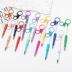 Beadable Keychain Pen Slim Metal Plastic Vibrant Colors