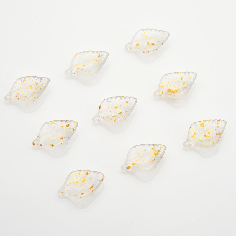 Czech Glass Beads Sunflower Leaf 16 x 23mm Multicolor Petal 20pcs 6