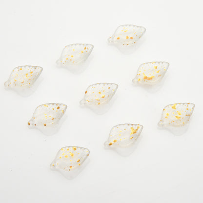 Czech Glass Beads Sunflower Leaf 16 x 23mm Multicolor Petal 20pcs 6