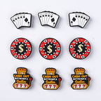 Silicone Focal Beads Casino Slot Machine 777 Crown Design 20pcs 4
