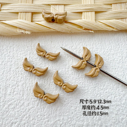 Baking Painted Cheese Animal Metal Beads Whimsical Pastel Colors 20pcs 13