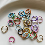 Metal Painted Jump Rings 10mm Baking Finish Colorful 500pcs 2