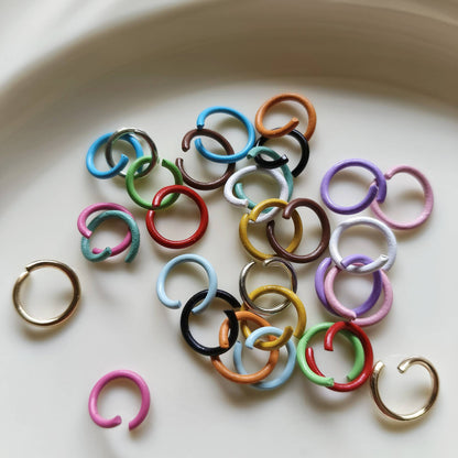 Metal Painted Jump Rings 10mm Baking Finish Colorful 500pcs 2