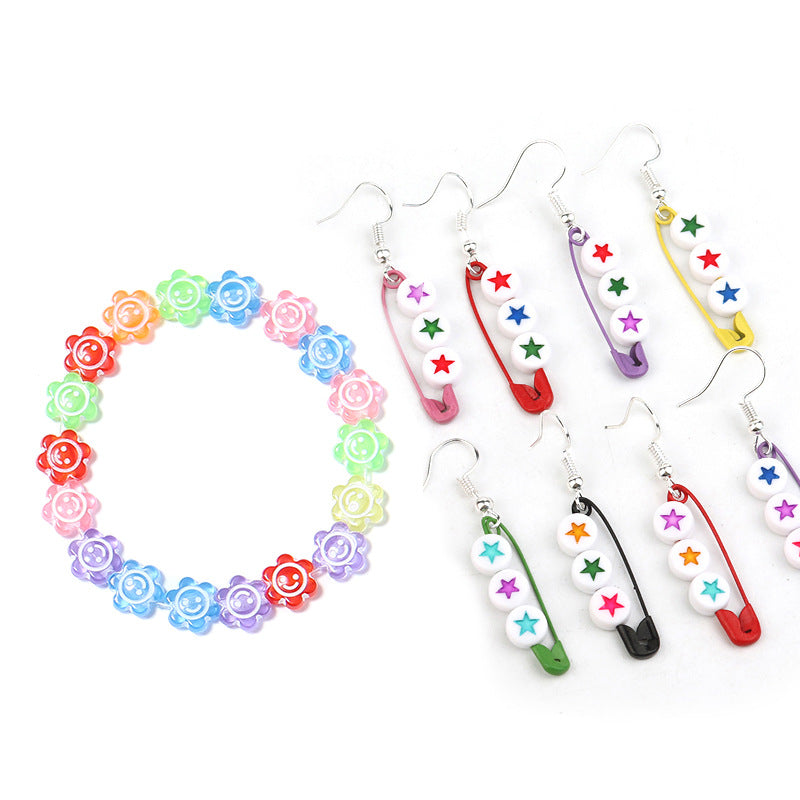 Colored Transparent Sunflower Acrylic Beads 10x4.5mm Glossy 200pcs 4