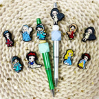 Silicone Focal Beads Cartoon Princess Sitting Pose 20pcs 2