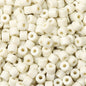 Cream Colored Pony Beads Acrylic 6mm Matte Wide Hole 50pcs 21