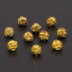 Brass Round Metal Beads 4-6mm Vintage Hollow Filigree 100pcs