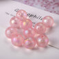 Plating Round Acrylic Beads 16mm Jelly Aurora Ice 50pcs 5